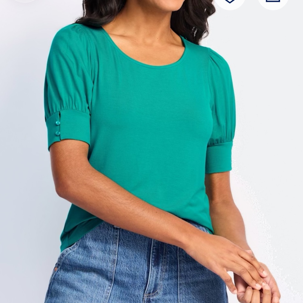 Staccato Turquoise Short Sleeve Top